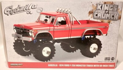 Greenlight 13646 1/18 Kings of Crunch Godzilla 1974 Ford F-250 Monster Truck NEW-image