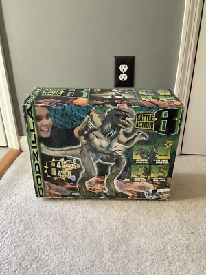 Toy Biz Electronic Battle Action 8 Godzilla Toy w/Box-image