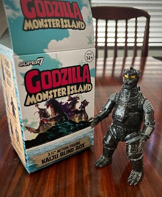 Super7 Reaction Clear Black Mechagodzilla Chase Mystery Blind Box-image