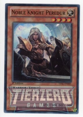 Yugioh Noble Knight Peredur LVAL-EN085 Super Rare 1st Edition NM/LP-image