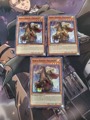 Yugioh - Noble Knight Pellinore CYHO-EN900 NM Unlimited/1st ed Super Rare x3-image