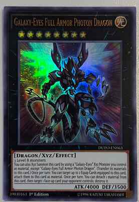 Galaxy-Eyes Full Armor Photon Dragon DUPO-EN063 Duel Power-1st Edition 1st...-image