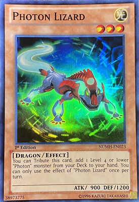 Photon Lizard - NUMH-EN023 Super Rare 1st Edition YuGiOh TCG Card-image