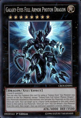 1st ed Galaxy-Eyes Full Armor Photon Dragon super rare CROS-EN095 Yugioh-image