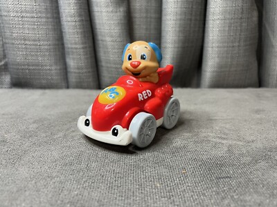 Fisher Price Laugh Learn Numbers ABC Speedster Red Car Lights Sound Works Toy-image