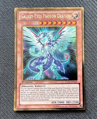 Yugioh Galaxy-Eyes Photon Dragon 1st Ed Gold Ultra Rare PGLD-EN038 NM-image