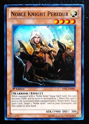 Noble Knight Peredur - LVAL-EN085 - Super Rare - 1st Edition - Yu-Gi-Oh-image