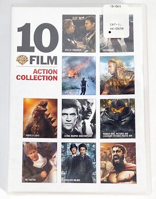 WB 10-Film Action Collection DVD. 300, Troy, Godzilla, Sherlock Holmes, More-image