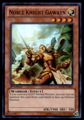 Yu-Gi-Oh! 1st Edition Noble Knight Gawayn #REDU-EN000 Light Play-image