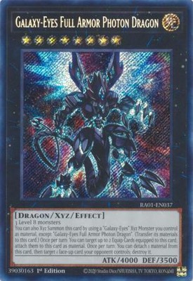 Galaxy-Eyes Full Armor Photon Dragon RA01-EN037 Platinum Secret Rare 1st Edition-image