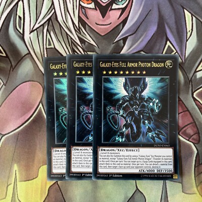 DUPO-EN063 x3 Galaxy-Eyes Full Armor Photon Dragon Ultra Excellent Cond  Yugioh-image