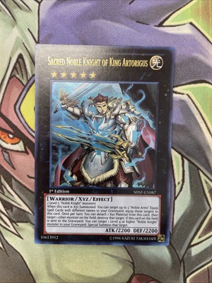 SHSP-EN087 Sacred Noble Knight Of King Artorigus Ultra 1st Ed NM Yugioh Card-image
