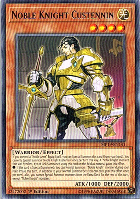 Noble Knight Custennin MP19-EN141 Yu-Gi-Oh! Card Light Play 1st Edition-image