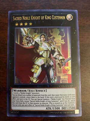 CYHO-EN089 SACRED NOBLE KNIGHT OF KING CUSTENNIN ULTRA RARE NM UNLIMITED EDITION-image