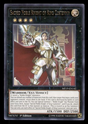 Yugioh Sacred Noble Knight of King Custennin #MP19-EN142 2019 Tin Mega Pack LP-image