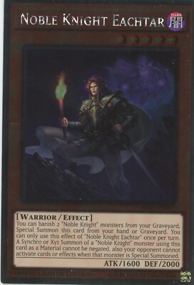 Yugioh Noble Knight Eachtar NKRT-EN011 Platinum Rare Edition NM-image