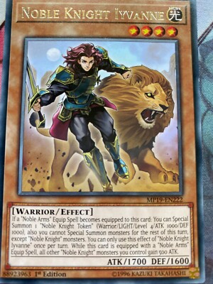Yugioh Noble Knight Iyvanne  MP19-EN173 Rare 1st Edition NM x3 Play Set-image