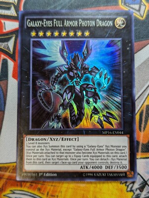 Yugioh Galaxy-Eyes Full Armor Photon Dragon MP16 EN044 Super Rare 1st ED-image