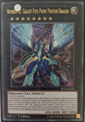 YuGiOh Number 62: Galaxy-Eyes Prime Photon Dragon Ultra Rare 1st Ed BLLR-EN070-image