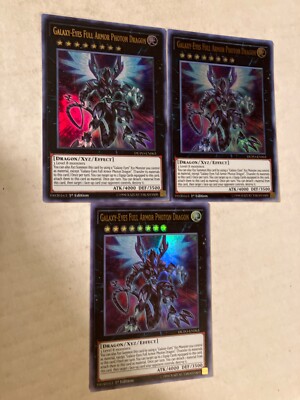 3 galaxy-eyes full armor photon dragon foil rare yu-gi-oh gaming cards cscan-image