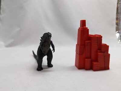 2014 Bandai Godzilla Pack of Destruction Used NO BOX  **MISSING FIGHTER JET**-image