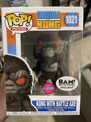 Funko Pop! Godzilla vs Kong -Flocked Kong with Battle Axe Exclusive BAM-image