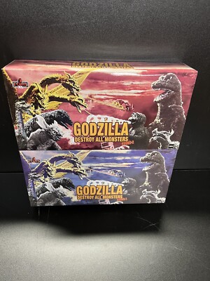 SEALED Mezco 5 Points GODZILLA DESTROY ALL MONSTERS 1968 Round 1 & 2 Boxed Sets-image