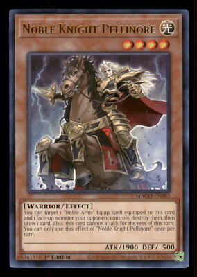 Yugioh Noble Knight Pellinore #MAGO-EN085 Maximum Gold LP-image