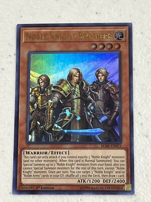 Yu-Gi-Oh TCG Card Noble Knight Brothers BLRR-EN072 Ultra Rare Foil LP-image