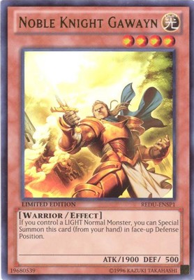Yu-Gi-Oh Card - REDU-ENSP1 - NOBLE KNIGHT GAWAYN (ultra rare holo) - NM/Mint-image