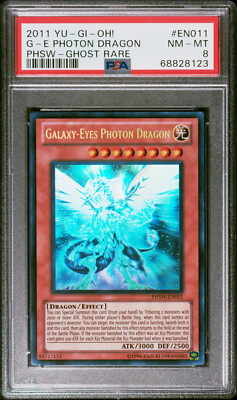YUGIOH PHSW-EN011 GALAXY-EYES PHOTON DRAGON GHOST RARE PSA 8 NM-MINT #68828123-image