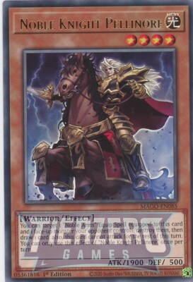 Yugioh Noble Knight Pellinore MAGO-EN085 Rare 1st Edition NM/LP-image