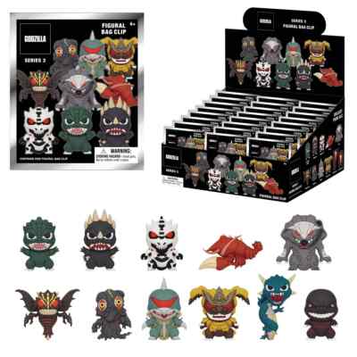 Godzilla Classic Series 3 : 3D Figural Foam Bag Clips : 24 Packs : Sealed Box-image