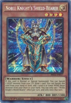 Yugioh! Noble Knight's Shield-Bearer - BROL-EN017 - Secret Rare - 1st Edition Ne-image