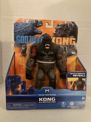 Playmates Monsterverse Godzilla VS Kong-Kong W/Battle Axe Battle Damage Reveal-image
