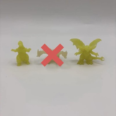 Godzilla Glowing Collectible Set 2 Types Used No Box Light-up Features-image