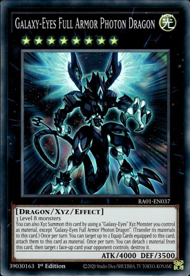 Galaxy-Eyes Full Armor Photon Dragon Super Rare 1st Edition RA01-EN037 NM YuGiOh-image