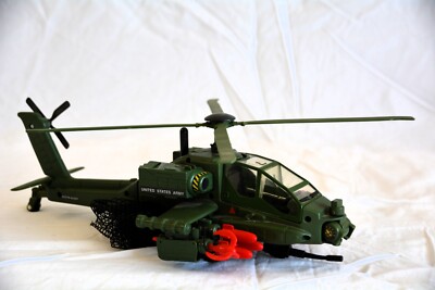 GODZILLA 1998 TRENDMASTERS APACHE ATTACK COPTER HELICOPTER, NO BOX, COMPLETE!-image