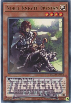 Yugioh Noble Knight Drystan MAGO-EN082 Rare 1st Edition NM/LP-image