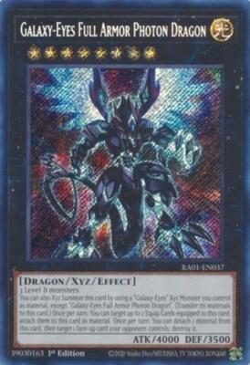 Galaxy-Eyes Full Armor Photon Dragon RA01-EN037 Secret Rare Yugioh 25th Anniv-image