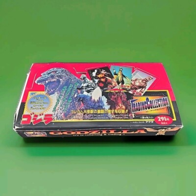 Rare Vintage Godzilla Japan Amada 1995 Trading Cards Box 15 Packs 12 Cards-image