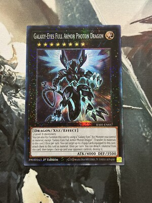 Yugioh Galaxy-Eyes Full Armor Photon Dragon Prismatic Collectors Rare RA01-image