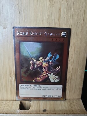 Yu-Gi-Oh!🏆 Noble Knight Gawayn  LIMITED EDITION🏆PLATINUM RARE Card-image