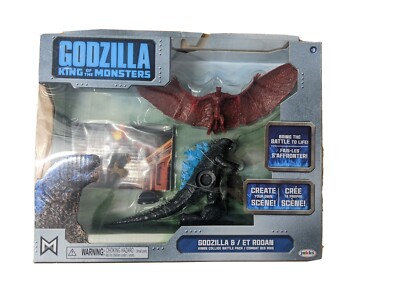 Godzilla & Et Rodan King of the Monsters Playset Create Your on Scene - New-image