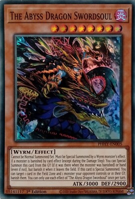 PHHY-EN005 THE ABYSS DRAGON SWORDSOUL SUPER RARE 1ST EDITION YuGiOh CARD-image