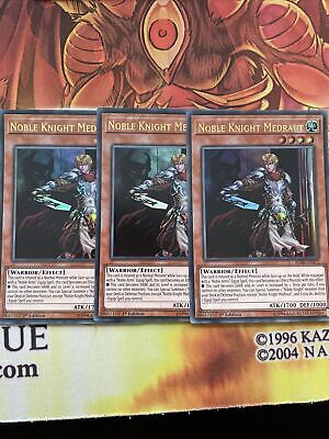BLRR-EN071 x3 NOBLE KNIGHT MEDRAUT YUGIOH CARDS-image