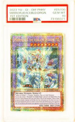 PSA10 Yu-gi-oh! Mirrorjade The Iceblade Dragon PHHY-EN100 1ST Ed Starlight Rare-image