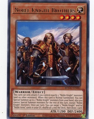 YGO MAGO-EN083 R Noble Knight Brothers MAGO-EN083 Yu-gi-oh-image