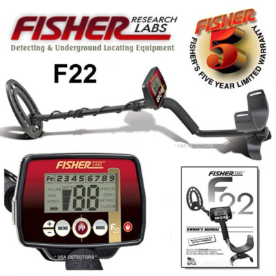 Fisher F22 Metal Detector with 9