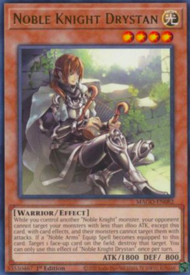 1X NM Noble Knight Drystan - MAGO-EN082 - Rare 1st Edition yugioh tcg-image